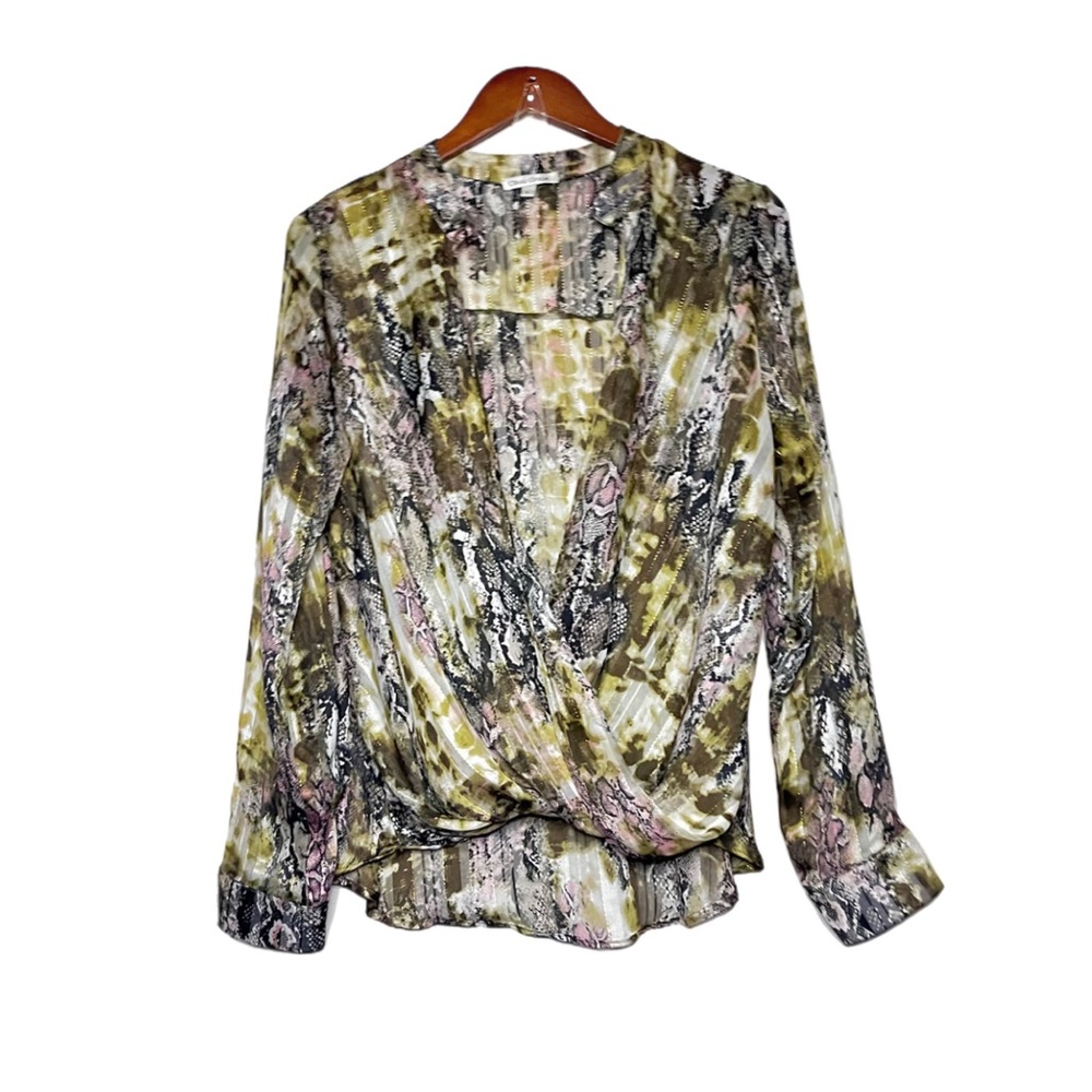 Olivia Graye Sheer Reptile Blouse